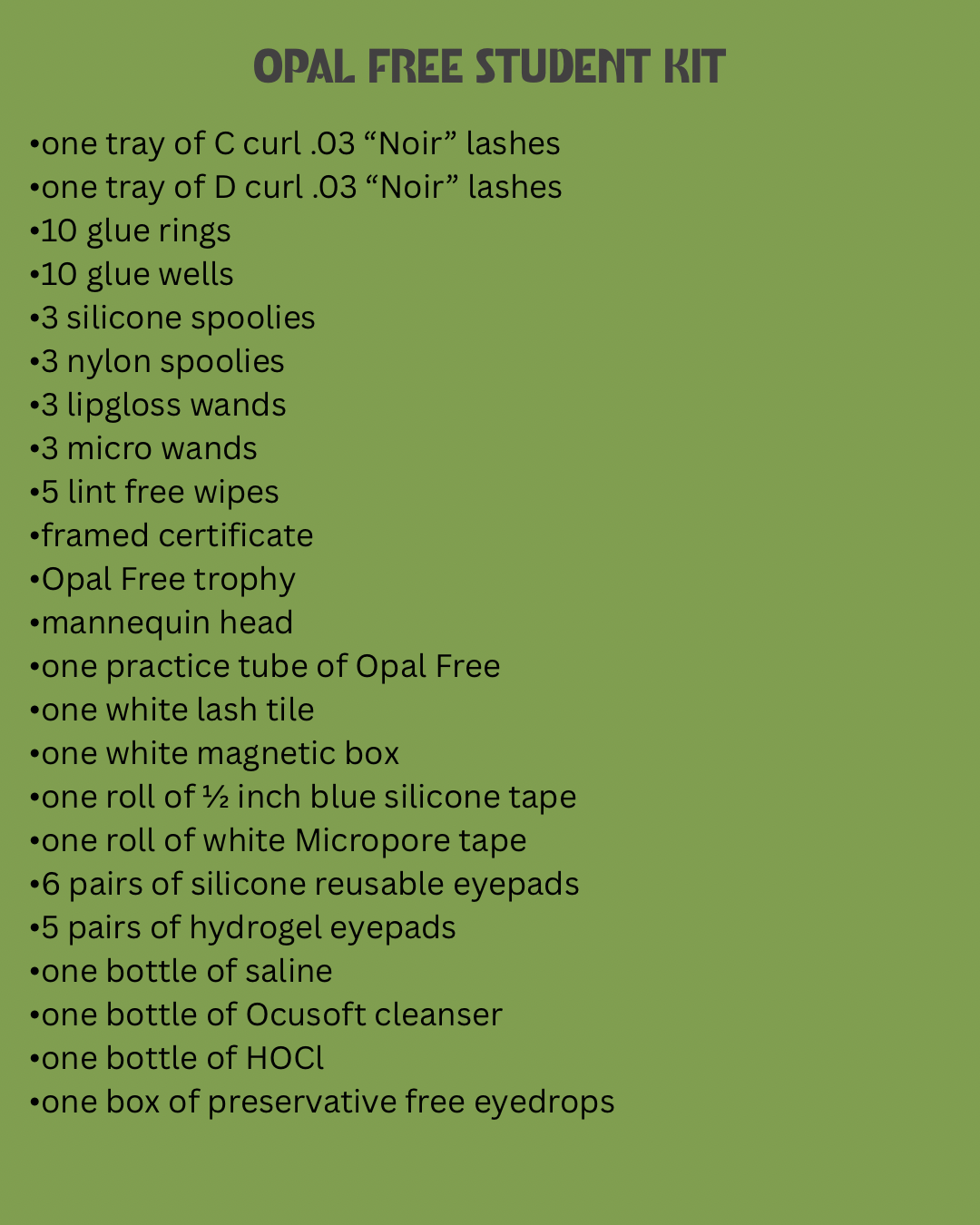 Opal Free Student Kit — NO system included