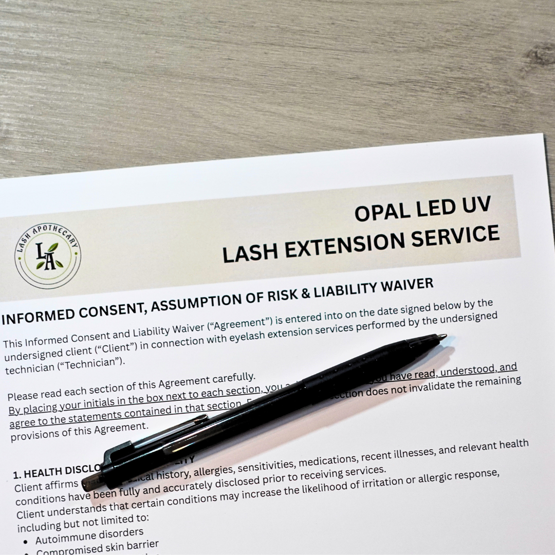 Opal LED UV Lash Client Consent Form